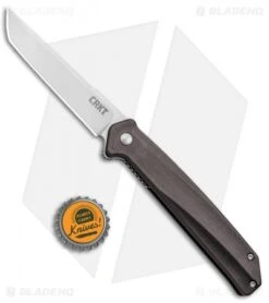 CRKT Onion Helical Liner Lock Tanto Knife Aluminum (3.52" Satin) K500GXP -Cutting Edge Cutlery Knives Store CRKT Onion Helical LL Tanto Aluminum Satin K500GXP BHQ 92300 jr bottlecap