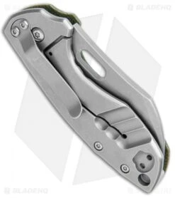 CRKT Pilar Exclusive Frame Lock Knife Green Micarta (2.4" Stonewash D2) 8 CRKT Pilar Exclusive Frame Lock Knife Green Micarta (2.4" Stonewash D2) -Cutting Edge Cutlery Knives Store CRKT Pilar FL Green Micarta SW D2 BHQ 113628 jr side