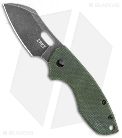 CRKT Pilar Exclusive Frame Lock Knife Green Micarta (2.4" Smokewash D2) 3 CRKT Pilar Exclusive Frame Lock Knife Green Micarta (2.4" Smokewash D2)
