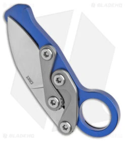 CRKT Provoke EDC Kinematic Morphing Karambit Blue Aluminum (2.56" SW) -Cutting Edge Cutlery Knives Store CRKT Provoke EDC Kinematic Morphing Karambit Blue Aluminum SW BHQ 178651 jr side