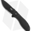 CRKT Prowess Drop Point Liner Lock Flipper Knife (3.36" Black Serr) K290KKS -Cutting Edge Cutlery Knives Store CRKT Prowess DP black serr K290KXP BHQ 71239 er