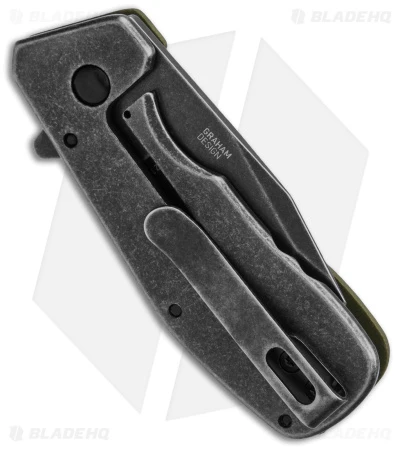 CRKT Graham Razelcliffe Frame Lock Knife OD Green G-10 (2.4" Black Stonewash) 5 CRKT Graham Razelcliffe Frame Lock Knife OD Green G-10 (2.4" Black Stonewash) - Image 3