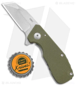 CRKT Razelcliffe Frame Lock Knife OD Green G-10 (2.4" Satin) -Cutting Edge Cutlery Knives Store CRKT Razelcliffe OD Green G 10 SW BHQ 140697 jr bottlecap