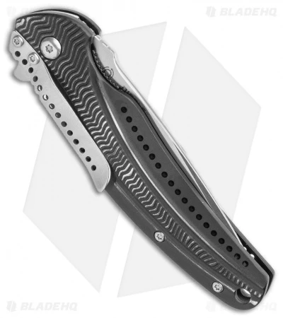 CRKT Ripple Liner Lock Knife Black Aluminum (3.125" Satin) K415KXP 5 CRKT Ripple Liner Lock Knife Black Aluminum (3.125" Satin) K415KXP - Image 3