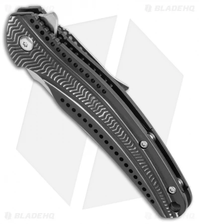 CRKT Ripple Liner Lock Knife Black Aluminum (3.125" Satin) K415KXP 4 CRKT Ripple Liner Lock Knife Black Aluminum (3.125" Satin) K415KXP - Image 2