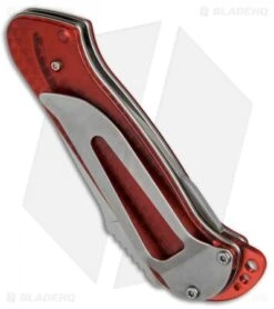 CRKT Rollock Pocket Knife Red Translucent (2.25" Polish Serr) 5212R -Cutting Edge Cutlery Knives Store CRKT Rollock Red Translucent Polish Serr 5212R BHQ 68539 jr side