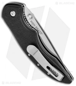 CRKT Ruger Knives High-Brass Spring Assisted Knife Black (3.2" Satin Serr) R2601 8 CRKT Ruger Knives High-Brass Spring Assisted Knife Black (3.2" Satin Serr) R2601 -Cutting Edge Cutlery Knives Store CRKT Ruger High Brass SA Black Satin Serr R2602 BHQ 76861 jr side