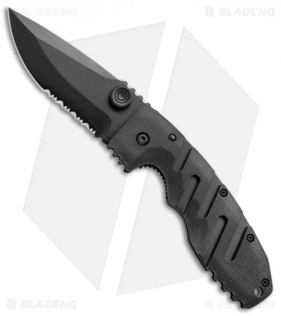 CRKT Ryan Seven Liner Lock Knife Black (3.375" Black Serr) 6813K 3 CRKT Ryan Seven Liner Lock Knife Black (3.375" Black Serr) 6813K