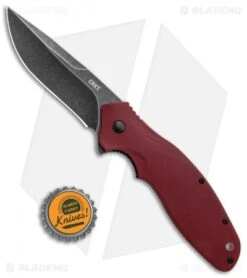 CRKT Shenanigan Spring Assisted Knife Maroon GRN (3.4" Black SW) K800RKP -Cutting Edge Cutlery Knives Store CRKT Shenanigan LL Maroon Black SW K800RKP BHQ 124733 jr bottlecap