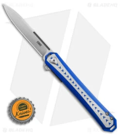 CRKT Stickler Liner Lock Assisted Flipper Knife Blue Aluminum (3.4" Satin) -Cutting Edge Cutlery Knives Store CRKT Stickler LL Assisted Flipper Knife Blue Aluminum 2in Satin BHQ 145866 td size