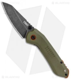 CRKT Schwarz Overland Frame Lock Knife OD Green G10 (2.99" Stonewash) 6280 -Cutting Edge Cutlery Knives Store CRKT Swarz Overland FL OD Green G 10 Black SW 6280 BHQ 103632 jr