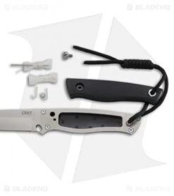 CRKT TSR Terzuola Survival Rescue Fixed Blade Knife Black GFN (4.3" Satin ) 2061 11 CRKT TSR Terzuola Survival Rescue Fixed Blade Knife Black GFN (4.3" Satin ) 2061 -Cutting Edge Cutlery Knives Store CRKT T SR Terzuola survival rescue black GFN satin 2061 BHQ 51818 er side open