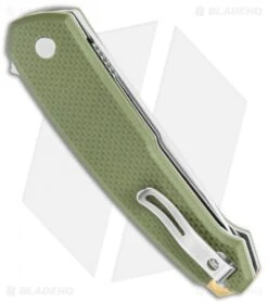 CRKT Vox Tueto Spring Assisted Flipper Knife OD Green G-10 (3.3" Satin) 5325 -Cutting Edge Cutlery Knives Store CRKT Tueto SA Filpper OD Green G 10 Satin 5325 BHQ 119344 jr side