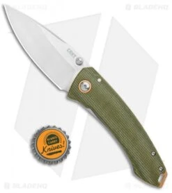 CRKT Exclusive Burnley Tuna Frame Lock Knife Green Micarta (3.3" Satin S35VN) 9 CRKT Exclusive Burnley Tuna Frame Lock Knife Green Micarta (3.3" Satin S35VN) -Cutting Edge Cutlery Knives Store CRKT Tuna FL Green Micarta Satin BHQ 113868 jr bottlecap
