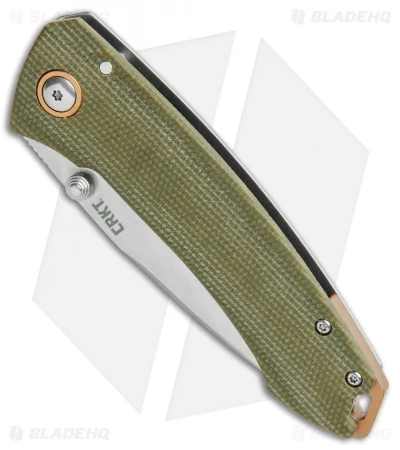CRKT Exclusive Burnley Tuna Frame Lock Knife Green Micarta (3.3" Satin S35VN) 4 CRKT Exclusive Burnley Tuna Frame Lock Knife Green Micarta (3.3" Satin S35VN) - Image 2