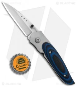 CRKT Viele Mini Wasp Liner Lock Knife Black/Blue G-10 (2.5" Bead Blast) 8001 -Cutting Edge Cutlery Knives Store CRKT Viele Mini Wasp LL Black Blue G 10 BB 8001 BHQ 85976 jr bottlecap