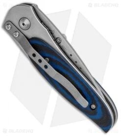 CRKT Viele Mini Wasp Liner Lock Knife Black/Blue G-10 (2.5" Bead Blast) 8001 -Cutting Edge Cutlery Knives Store CRKT Viele Mini Wasp LL Black Blue G 10 BB 8001 BHQ 85976 jr side