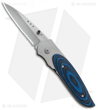 CRKT Viele Wasp Liner Lock Knife Black/Blue G-10 (2.8" Bead Blast Serr) 8012 3 CRKT Viele Wasp Liner Lock Knife Black/Blue G-10 (2.8" Bead Blast Serr) 8012