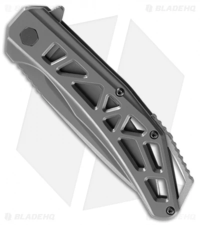 CRKT Gusset Frame Lock Knife Gray (3.5" Gray) K330GGP 4 CRKT Gusset Frame Lock Knife Gray (3.5" Gray) K330GGP - Image 2