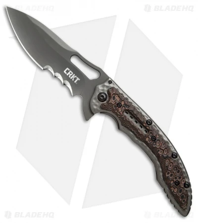 CRKT Ikoma Fossil Frame Lock Knife (3.96" Gray Serr) 5471K 3 CRKT Ikoma Fossil Frame Lock Knife (3.96" Gray Serr) 5471K