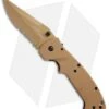 CRKT Crawford Kasper Liner Lock Knife Tan Zytel (3.75" Serr) 6783DZ