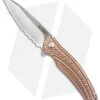 CRKT Ken Onion Ripple Bronze Folding Knife (3.16" Satin Serr) K406BXS 2 CRKT Ken Onion Ripple Bronze Folding Knife (3.16" Satin Serr) K406BXS -Cutting Edge Cutlery Knives Store crkt onion ripple bronze k406bxs cm