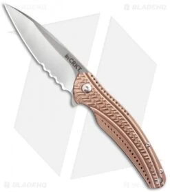 CRKT Ken Onion Ripple Bronze Folding Knife (3.16" Satin Serr) K406BXS