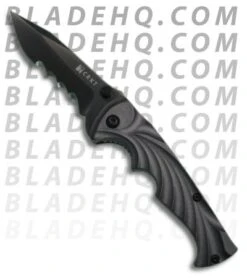 CRKT Black Tiny Tighe Breaker Spring Assisted Knife (2.9" Black Serr) 1097K