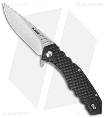 CRKT Ruger Knives Follow-Through Compact Flipper Knife (3.25" Stonewash) R1703 3 CRKT Ruger Knives Follow-Through Compact Flipper Knife (3.25" Stonewash) R1703